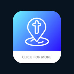 location map easter pin mobile app button android vector image