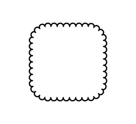rectangle scalloped frame edge square vector image