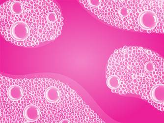 soap bubbles in bath or sud transparent foam vector image