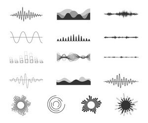 Sound Wave Patterns vector image