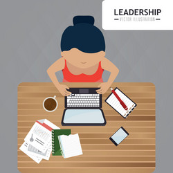 Leadership business entrepreneur design vector