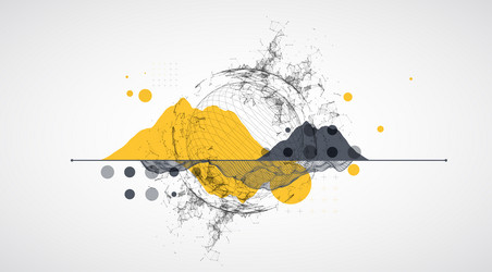 abstract image of a wireframe sphere vector image