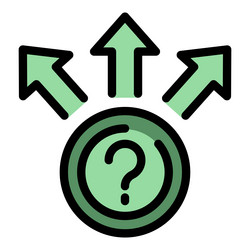 choosing right way concept with question mark vector image