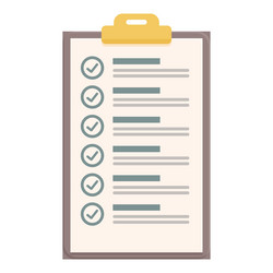 clipboard showing check marks representing vector image