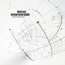 point and curve constructed the sphere wireframe vector image