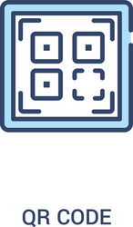 qr code concept 2 colored icon simple line vector image