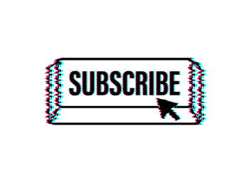 subscribe with cursor button internet icon vector image