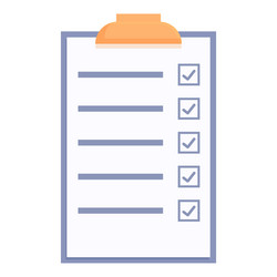 clipboard showing check marks representing vector image