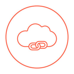 cloud computing line icon vector image