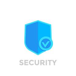 Security Shield with Checkmark Icon vector image