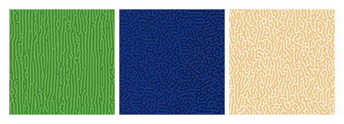 set three colorful turing reaction gradient vector image