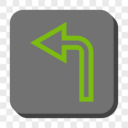 turn left rounded square button vector image
