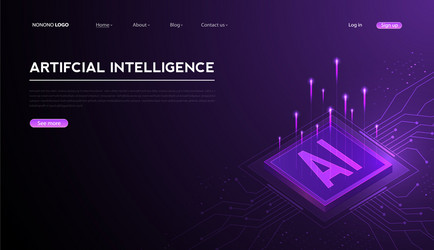 artificial intelligence machine learning ai data vector image