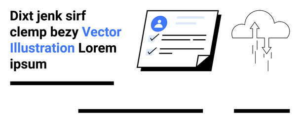 cloud document management and user verification vector image