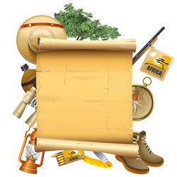 safari concept with scroll vector image