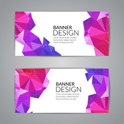 set of polygonal triangular colorful background vector image