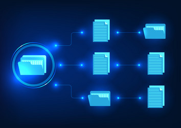 File transmission technology document files Vector Image