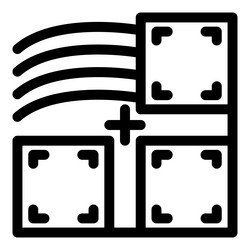 blockchain technology connecting blocks with plus vector image