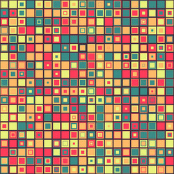 bright colored seamless square pattern with simple vector image