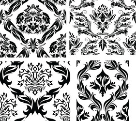 Elegant Damask Patterns vector image