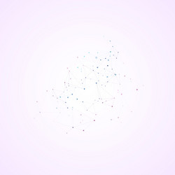 lines connecting creative grid points on surface vector image