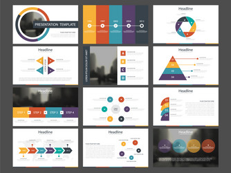 Presentation Template - Data & Charts vector image