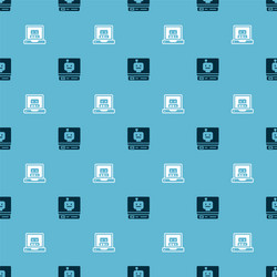 set robot and creating on seamless pattern vector image