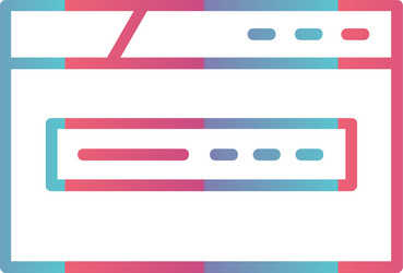 web browser line gradient design vector image