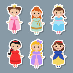 collection of beautiful princesses vector