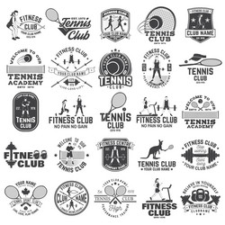 Fitness & Tennis Club Concepts Vector Image