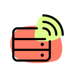 information storage with a wireless database vector image