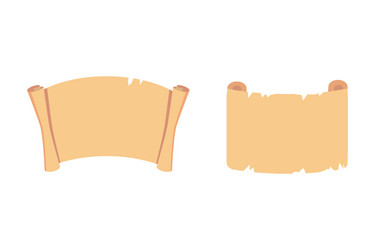 old paper scroll set retro document script vector image