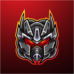 Robot head mascot logo design Royalty Free Vector Image
