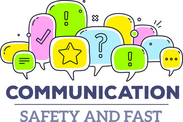 colorful dialog speech bubbles with icons vector image