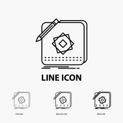 Design app logo application icon in thin vector