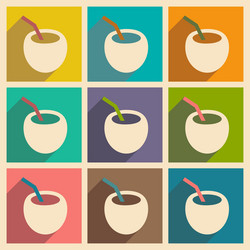 flat with shadow concept and mobile application vector image