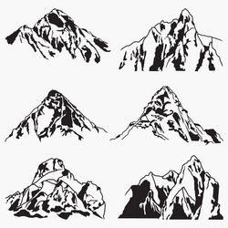 Mountain Silhouettes Vector Image
