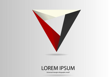 Overlapping Triangle Template vector image