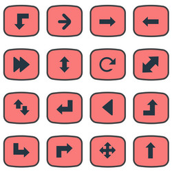 set of simple pointer icons vector image