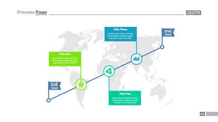 timeline with three elements template vector image