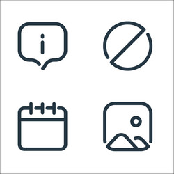 user interface line icons linear set quality vector image