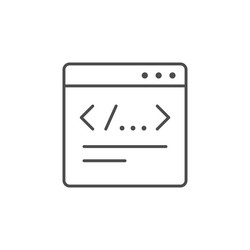 website programming line outline icon vector image