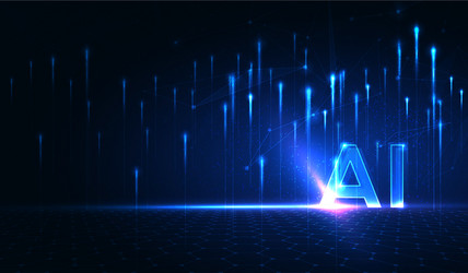 artificial intelligence machine learning ai data vector image