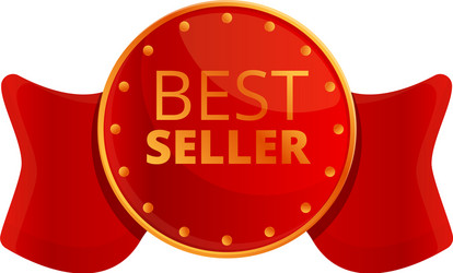 Best seller icon cartoon style vector