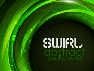 Dynamic Green Swirl Abstract Background vector image