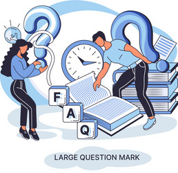 ladge question mark problem and solution concept vector image