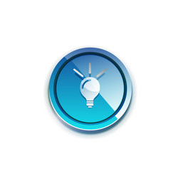 light bulb new idea concept web button vector image