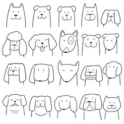 set of dog vector