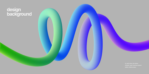 template with colorful gradient squiggles shapes vector image
