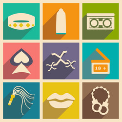 flat with shadow concept and mobile application vector image